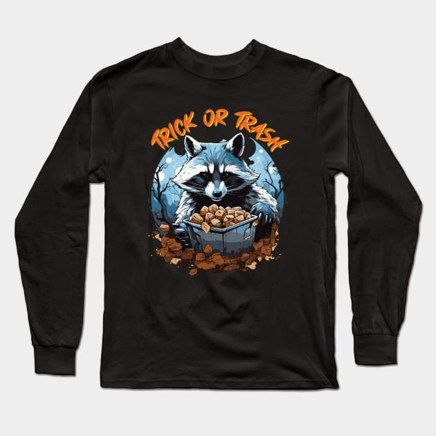 Trick Or Trash Long Sleeve T-Shirt by vectrus